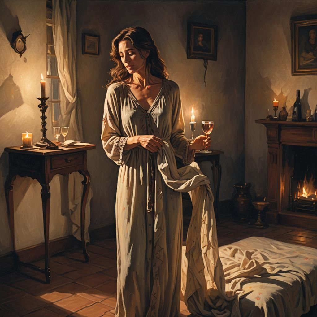 Shattered Wine Glass: A Moment of Sorrow