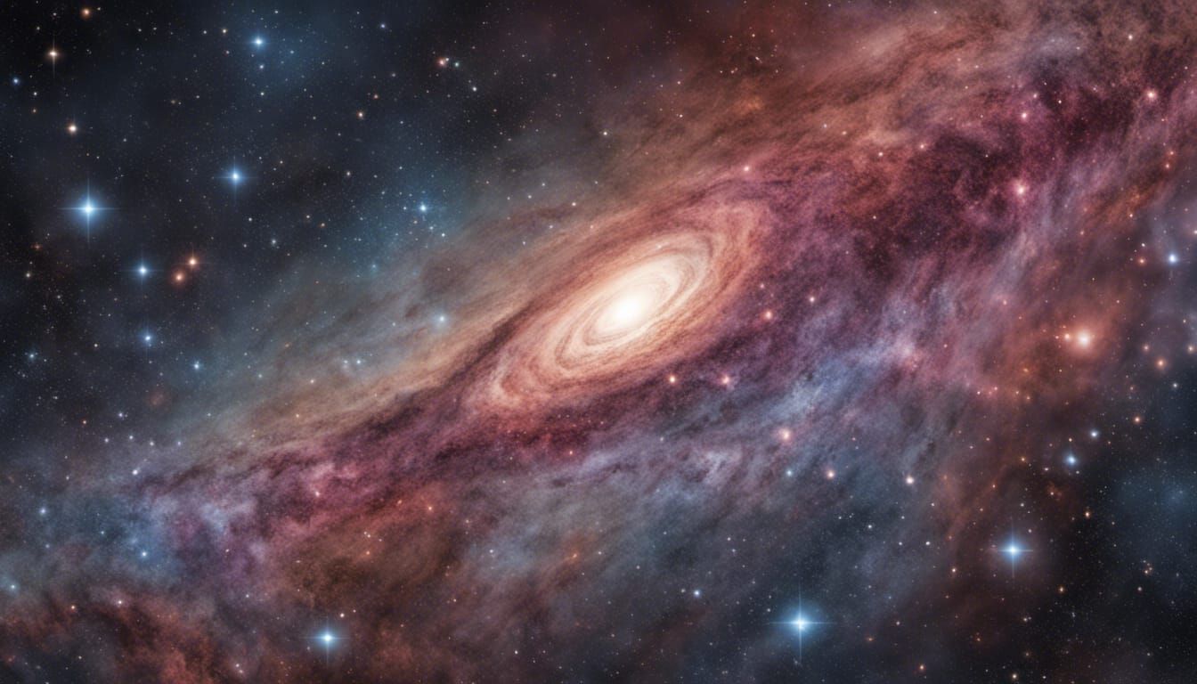 Detailed Galaxy with Billions of Stars in Space Art