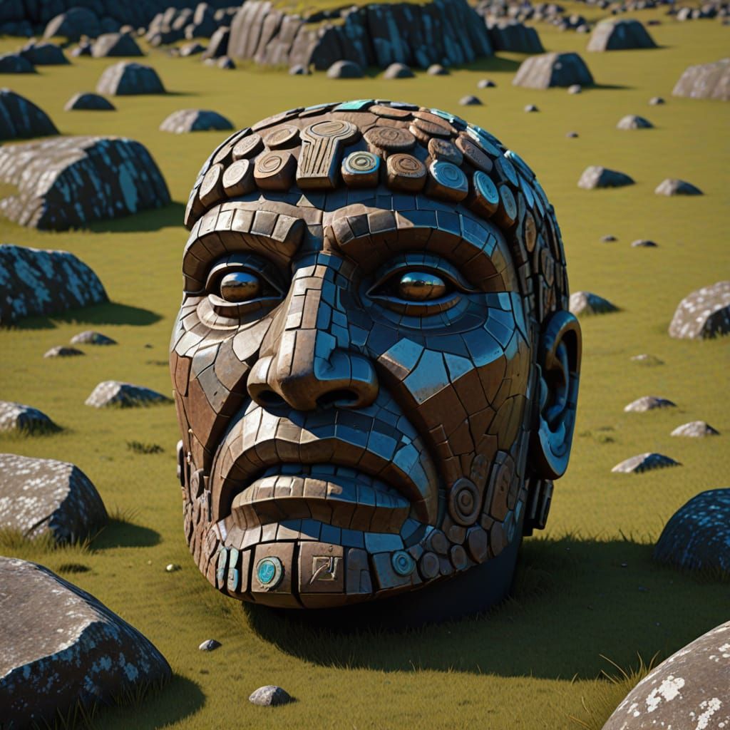 3D Model of Easter Island Head Replica