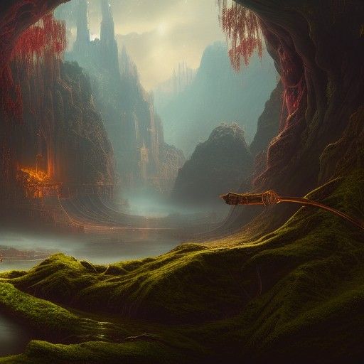 Heartbroken Figure in Detailed Matte Painting