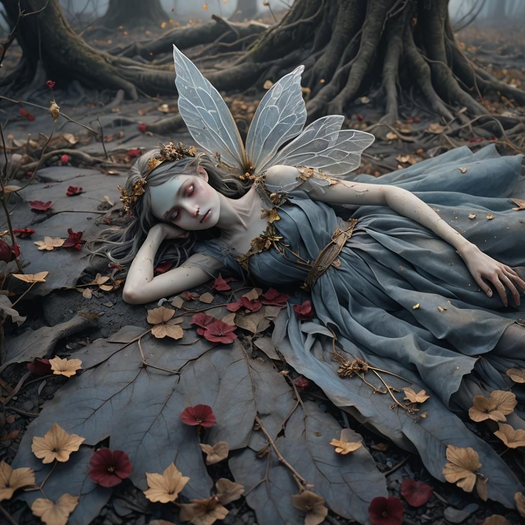 Withered Fairy in Decaying Mystical Fairyland