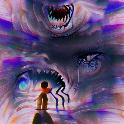 Abstract Representation of Fear and Shadow