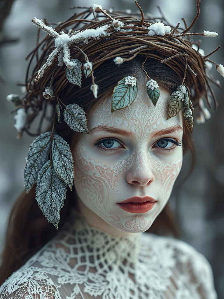 Ethereal Beings with Lace Pattern Skin