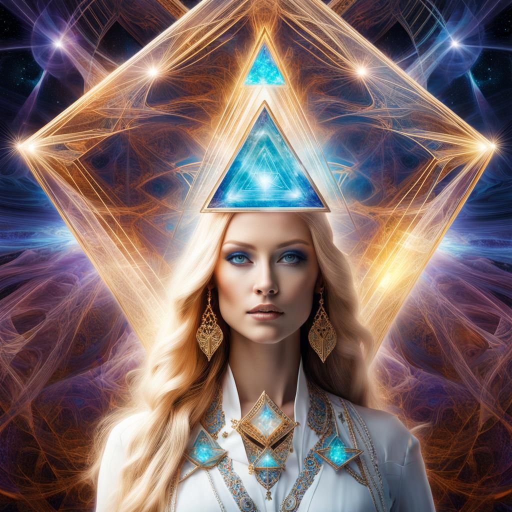 Atlantis High Priestess Double Exposure, Detailed Matte Pain...