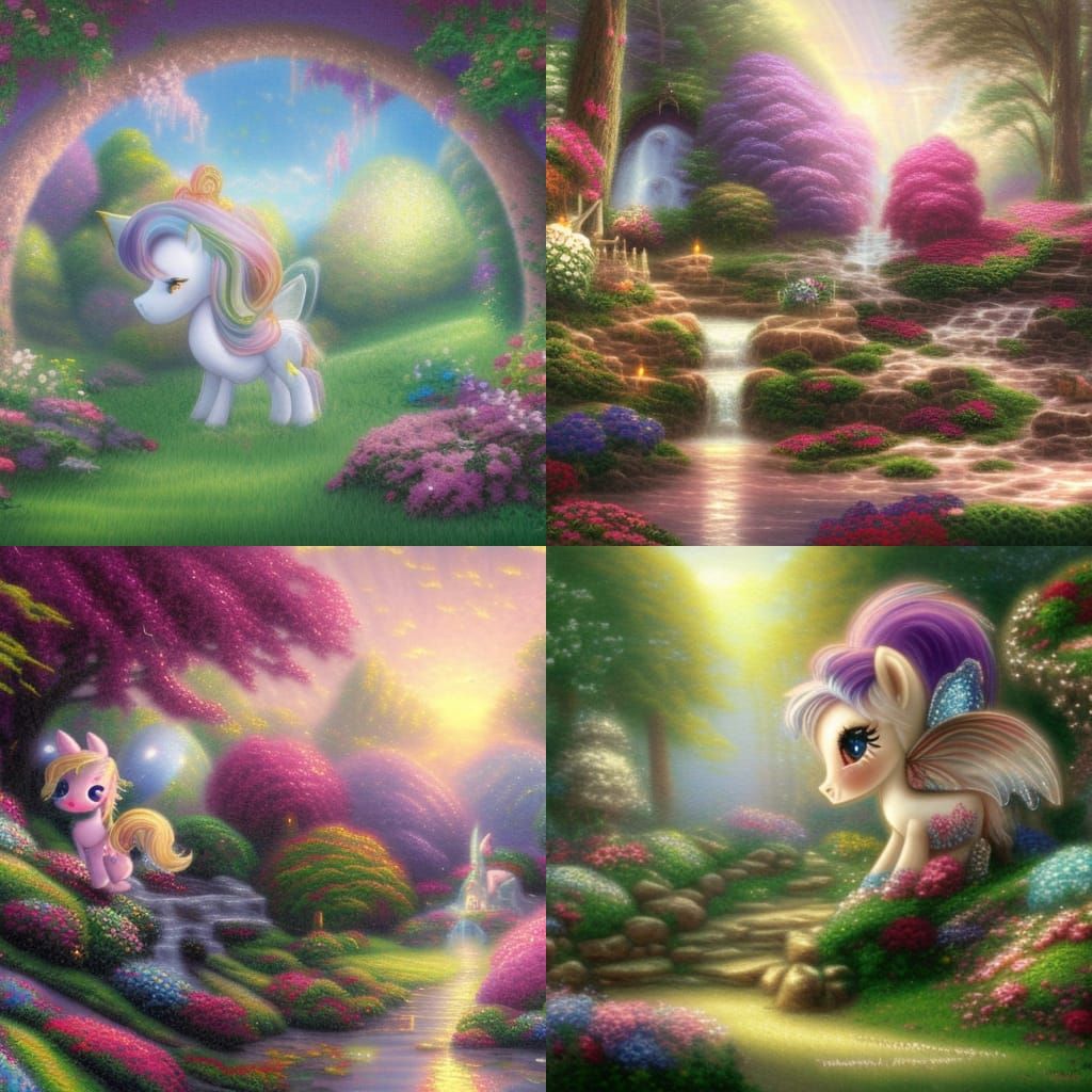 Chibi Pony Portrait in Ethereal Fairy Land