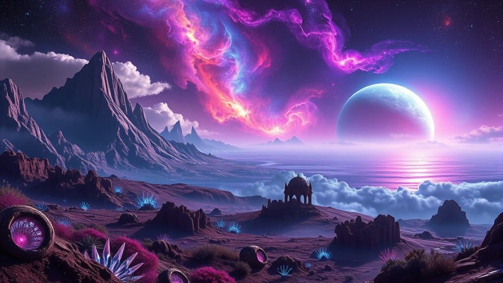 Iridescent Realms of a Distant Galaxy