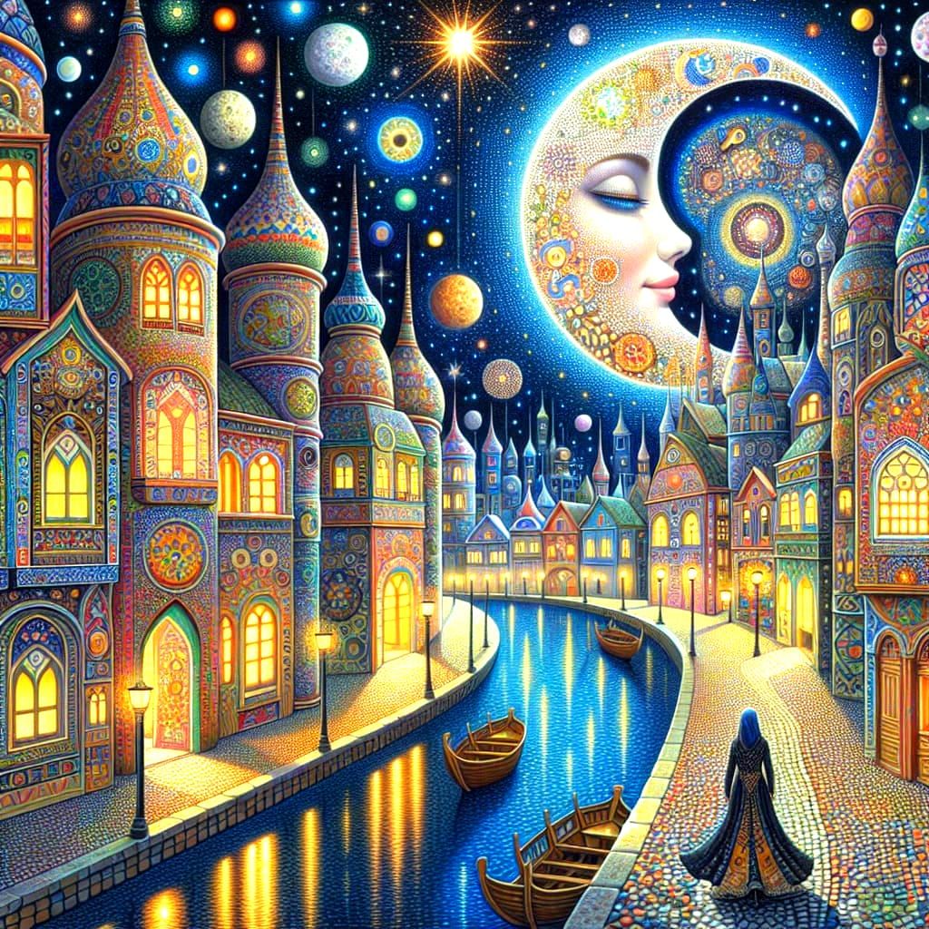 Moonlit Dreams in a Celestial City