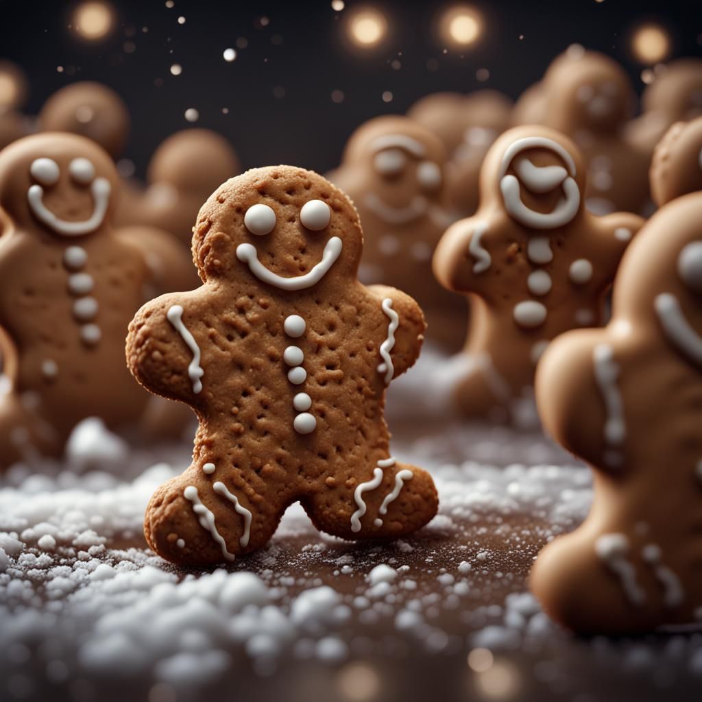 Gingerbread Men Cookies with Sugar Coating
