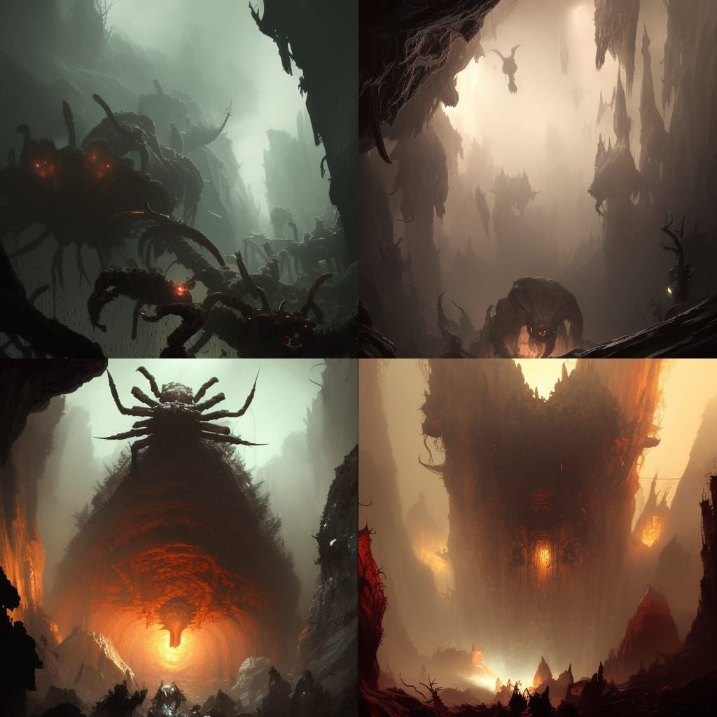 Terrifying Spider Demon in Abysmal Cave