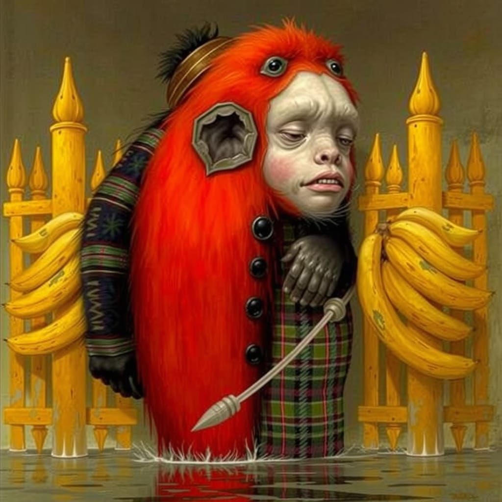 Apes Tell Jokes: Klint-Style Abstract Painting