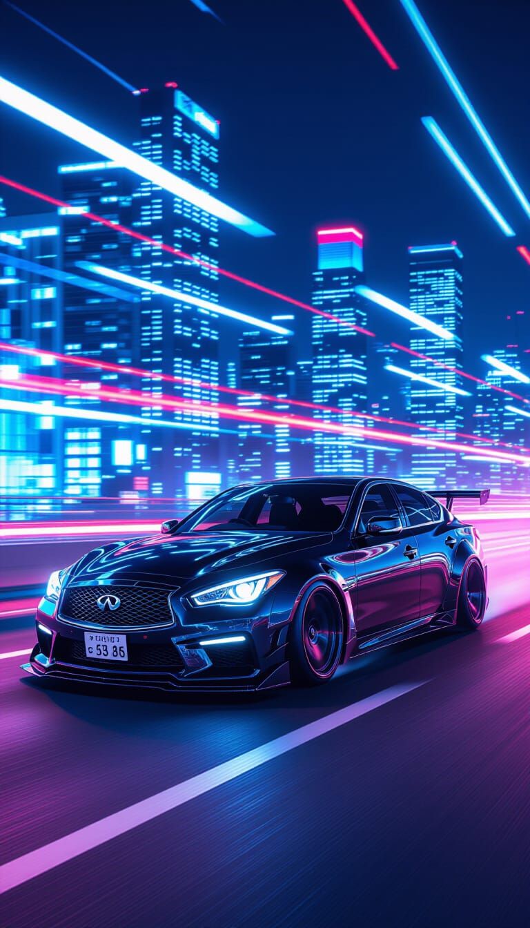 Infiniti M56 Drifting on Tokyo Highway