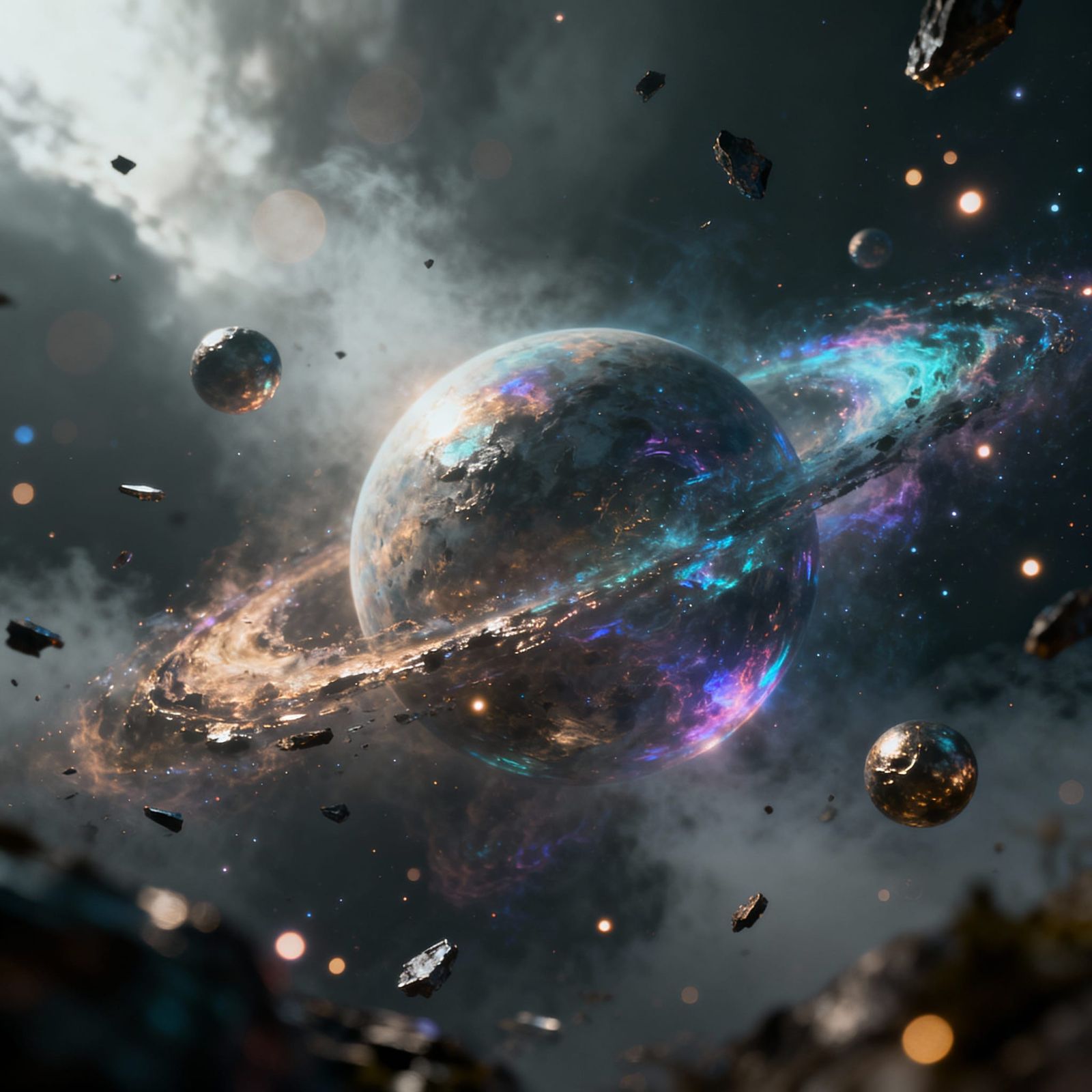 Holographic Astral Cosmic Scene in Digital Matte Painting St...