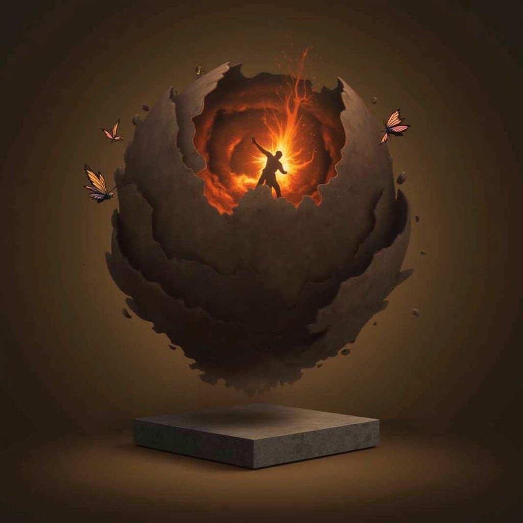 Expressive Sculpture of Imminent Glory