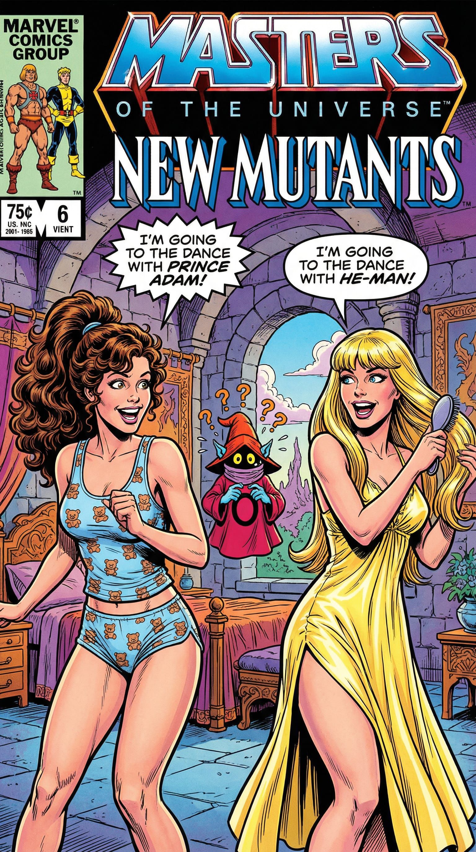 Masters of the Universe Meets New Mutants Comic Cover