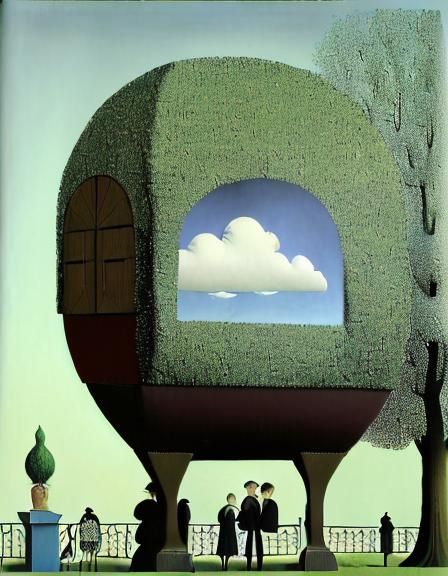 Surreal Heart Tree Inspired by Bosch and Dali