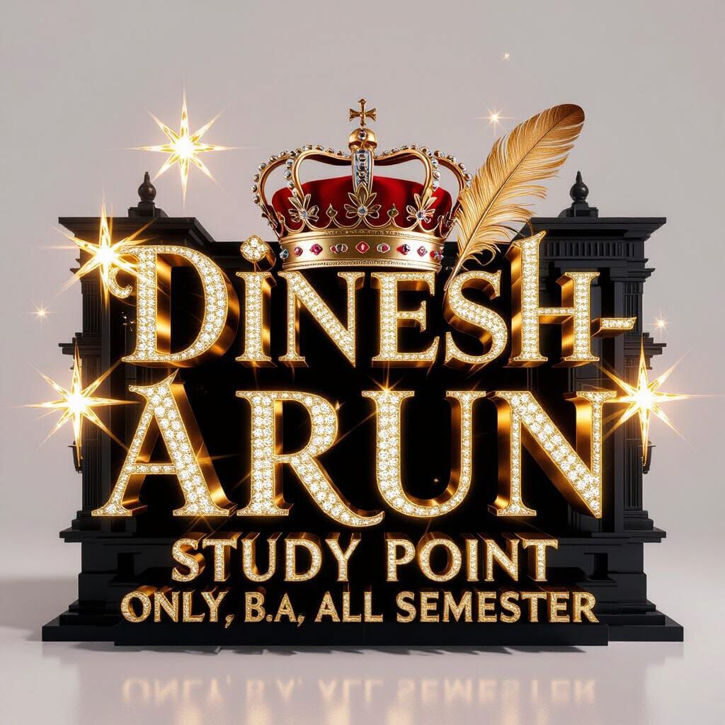 Golden Crown & Feather Typography Art