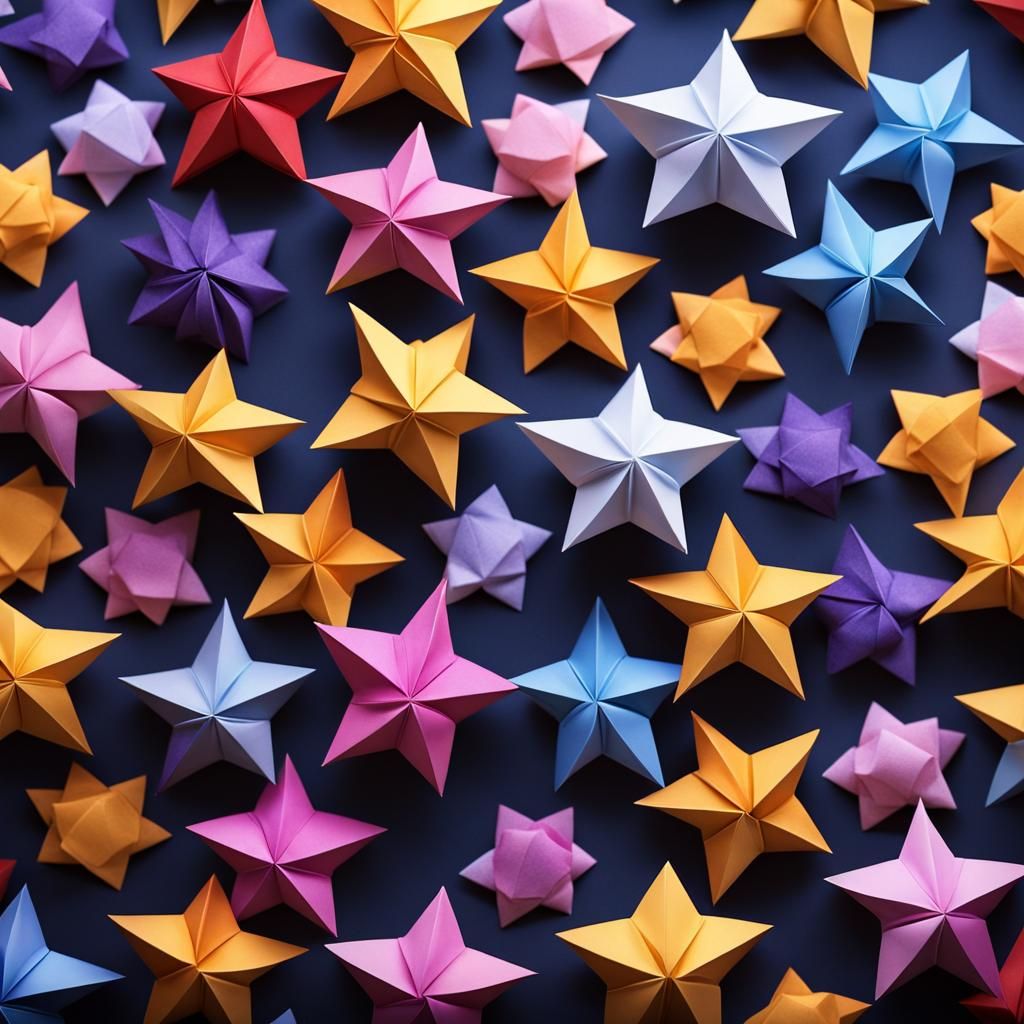Origami Stars in a Galaxy Papercraft