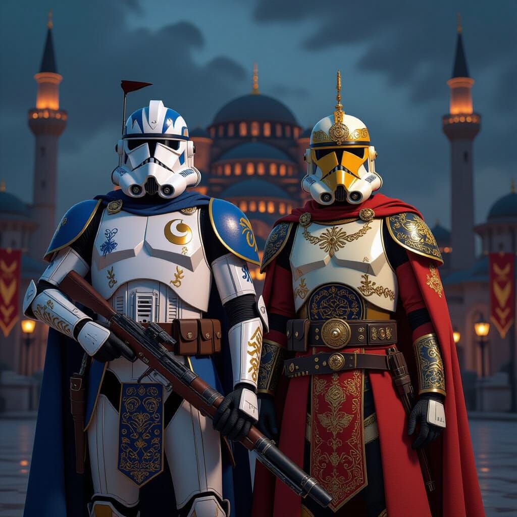 Ottoman Star Wars Warriors: Rex and Cody Reimagined
