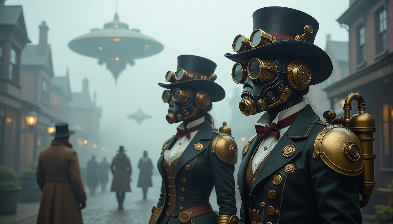 Steampunk Aliens Meet Humans in Foggy Industrial City