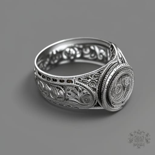 Ornate Silver Ring: Detailed Product View