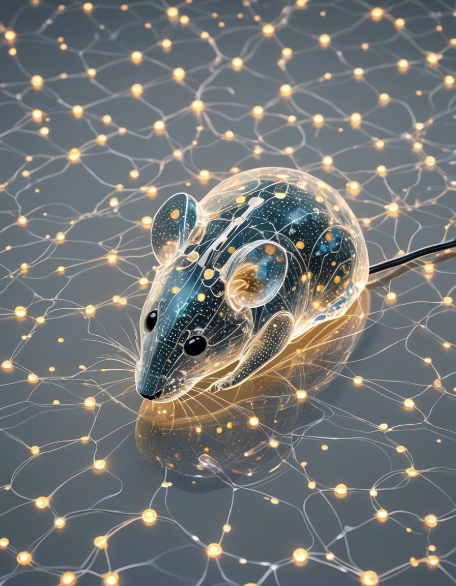 Holographic Mouse Projection in Kusama Style