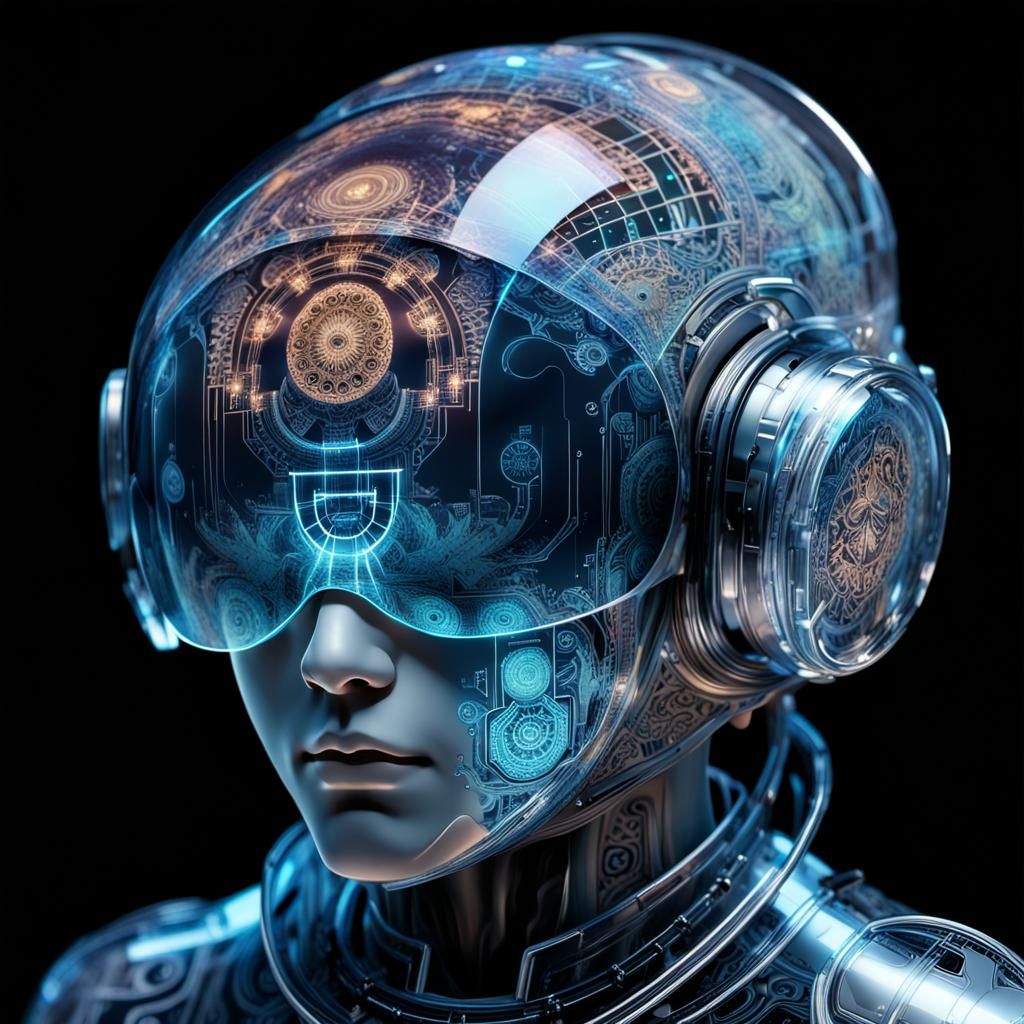 Faceless Humanoid with Holographic Interface