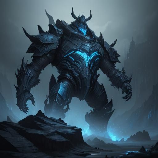 Abyssal Behemoth Tank in Dark Fantasy Style