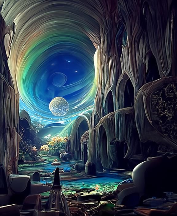 Luminescent Portal Beckons from Overgrown Path