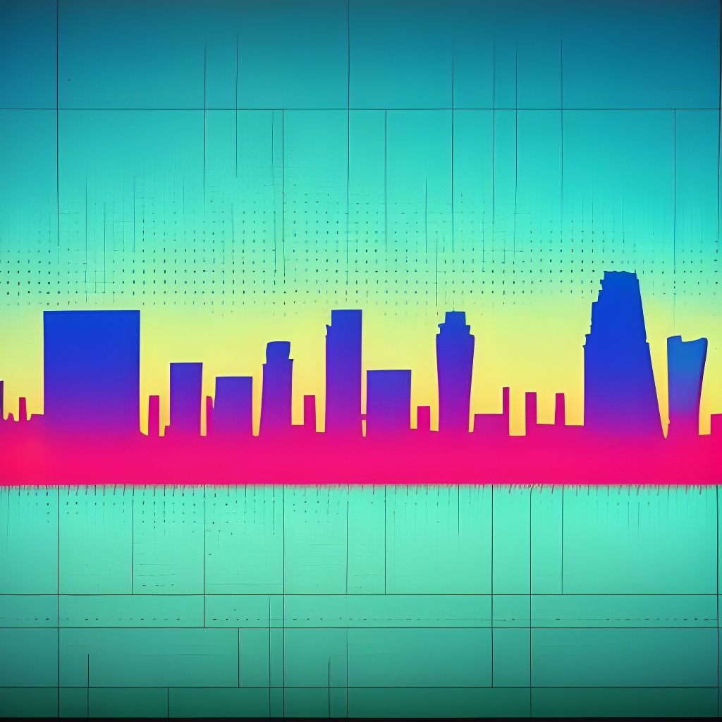 Miami Pop Art: Neon Figures Against Skyline