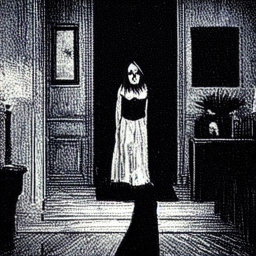 Horrifying Witch Haunts a Living Room