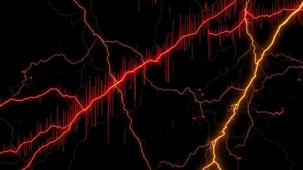 Glitching Void: Electric Darkness and Digital Distortion