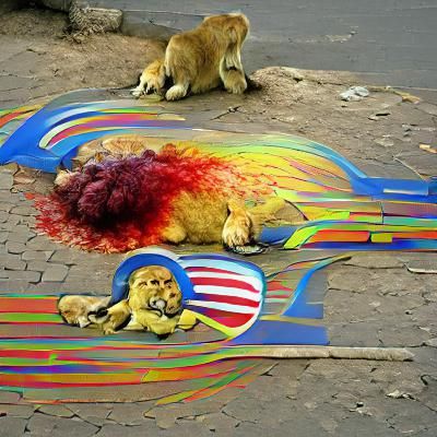 Majestic Lion in Golden Field