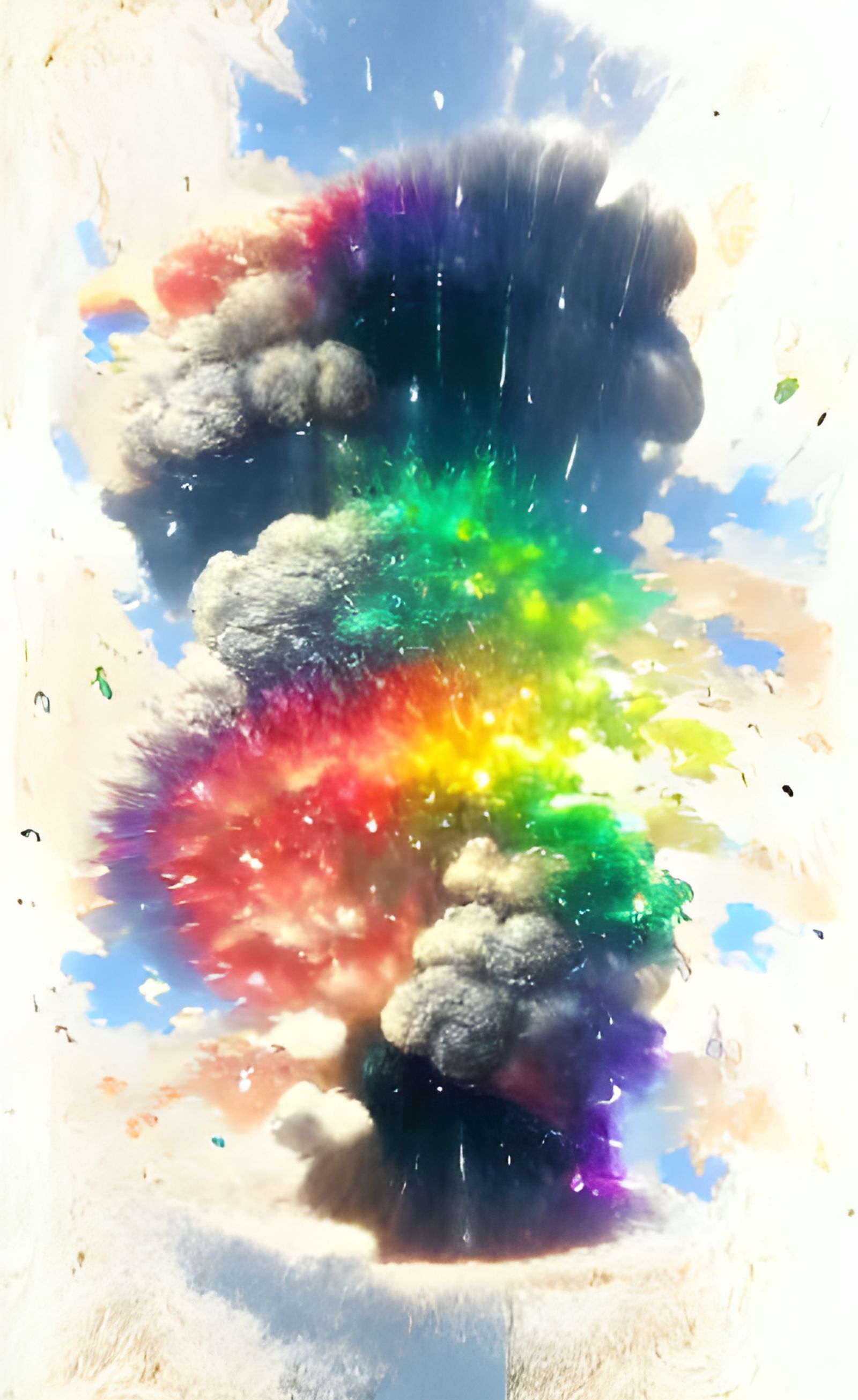 Vibrant Rainbow Explosion of Color