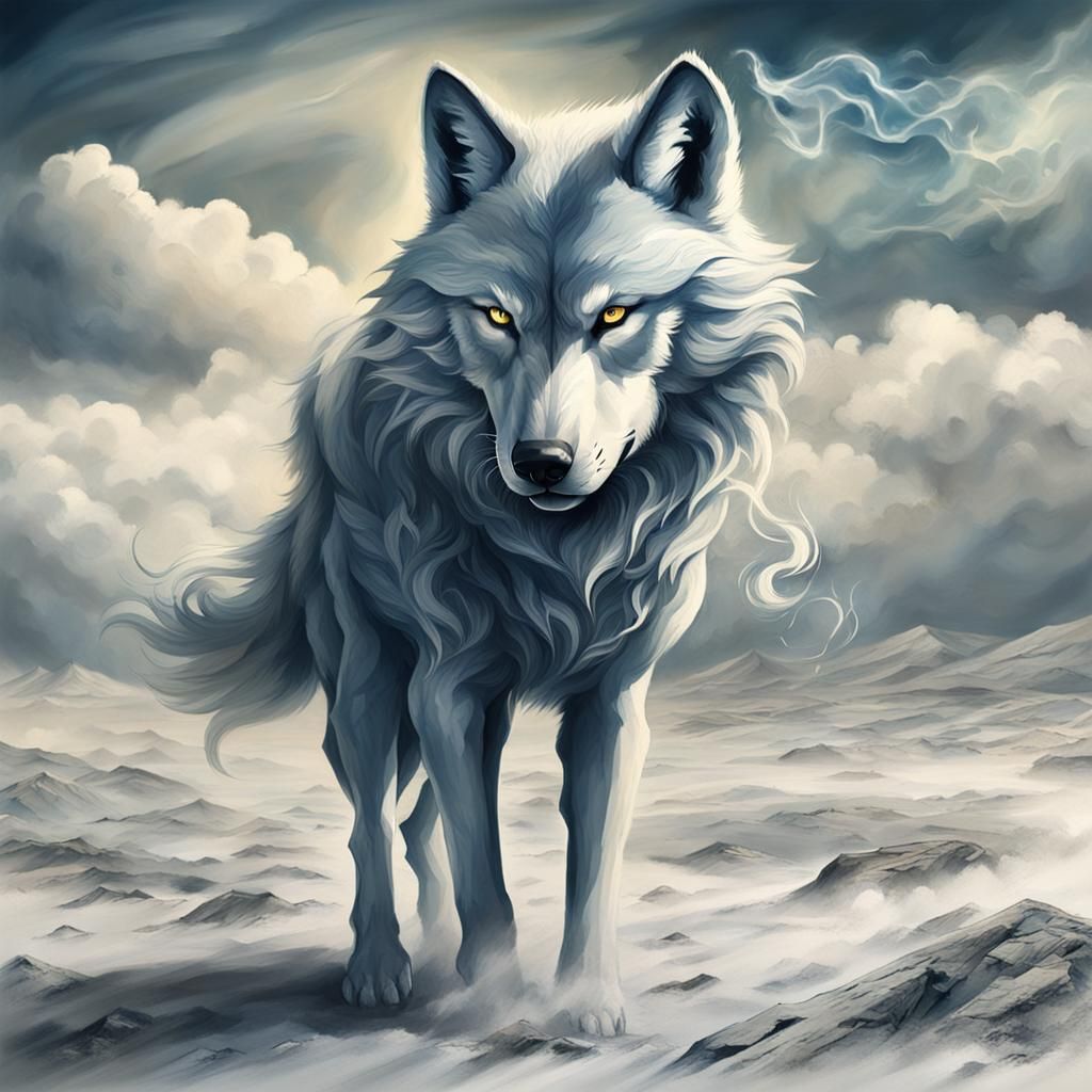 Ethereal Wolf: A Creature of Wind and Smoke