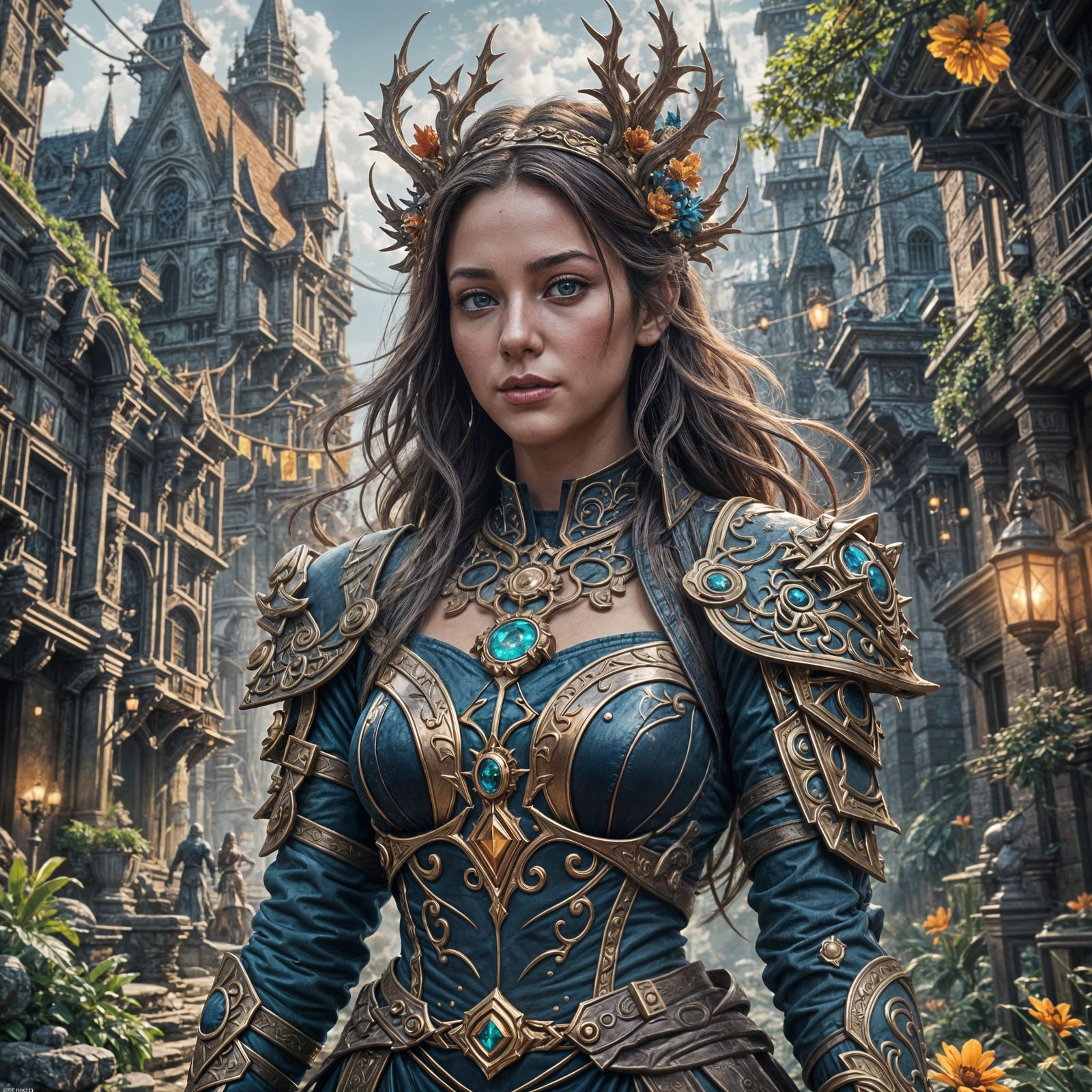Instagram Girl: Detailed Fantasy Art in Deep Color