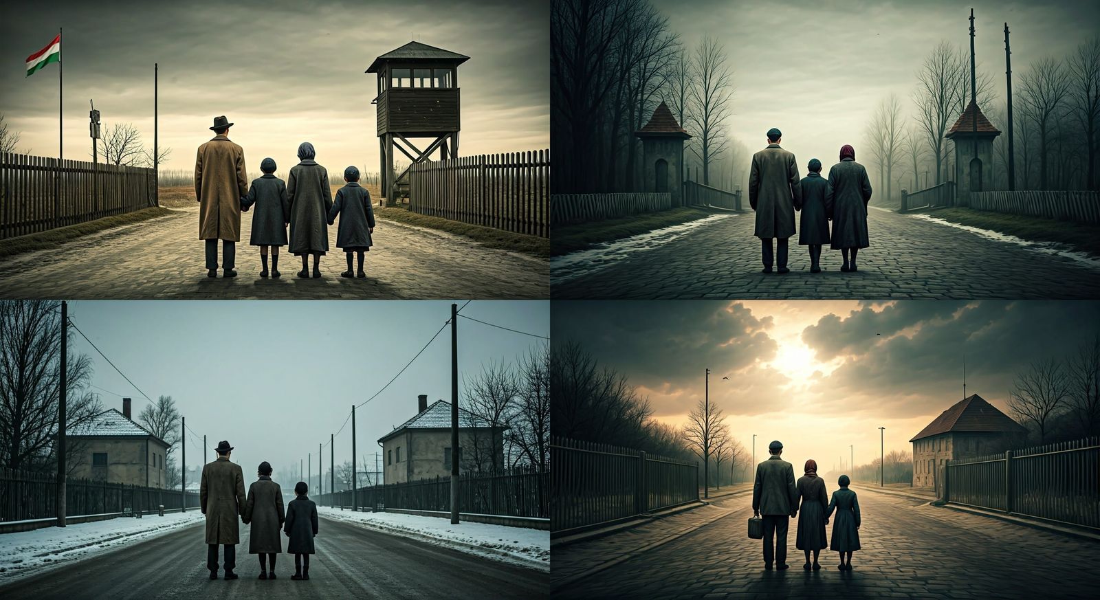 Jewish Family at Tense Hungarian Border Crossing, 1940