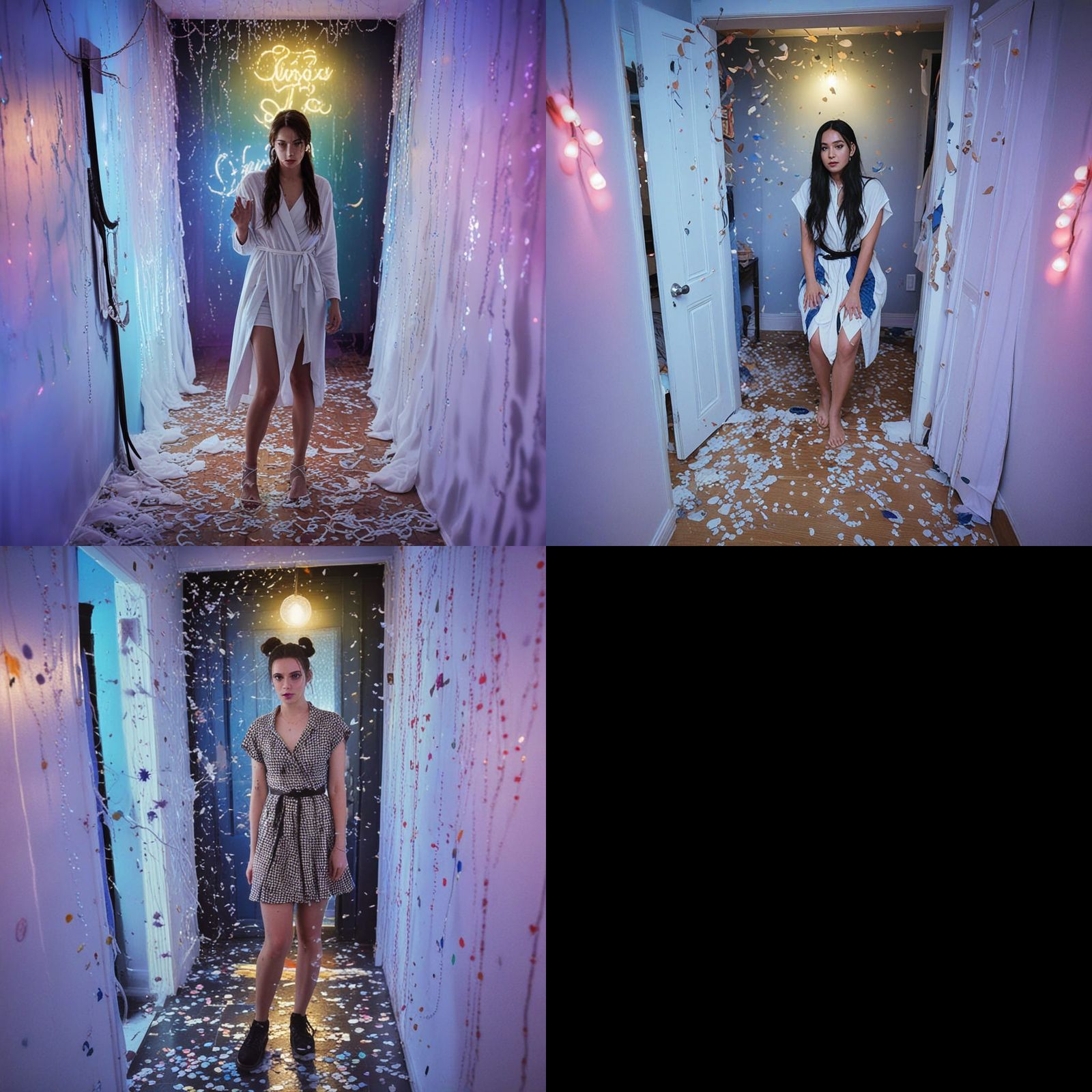 Dark Fantasy Queen in Grainy 80s Style