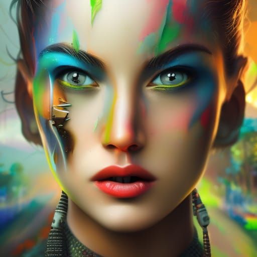 Dramatic Splash Art with Hyperrealistic Detail