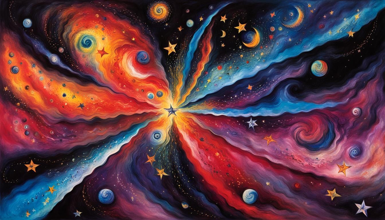 Chagall-esque Maelstrom of Flowing Stars