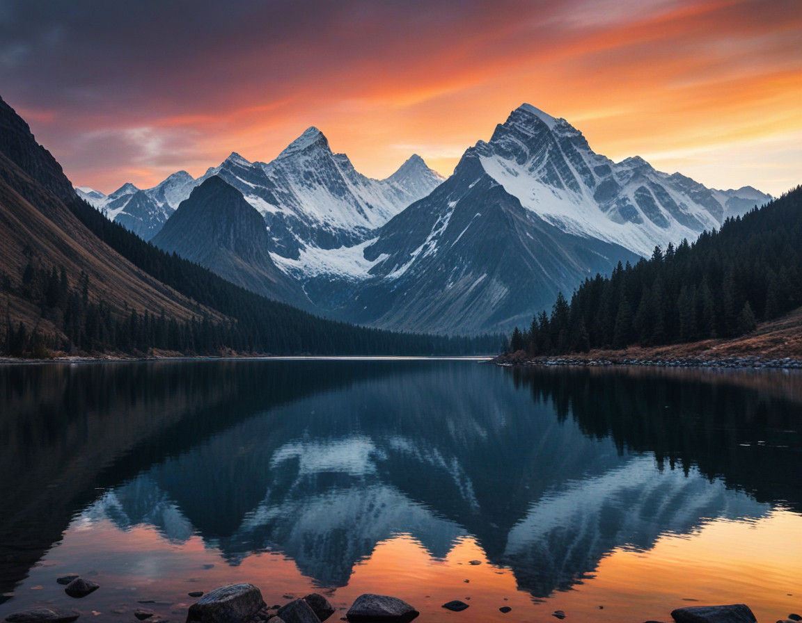 Glowing Mountainscape Transformed by Unseen Gems