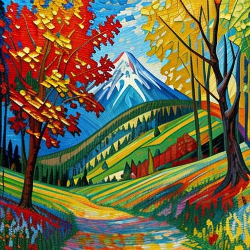 Lord of the Rings Mosaic in Neo-Impressionist Style