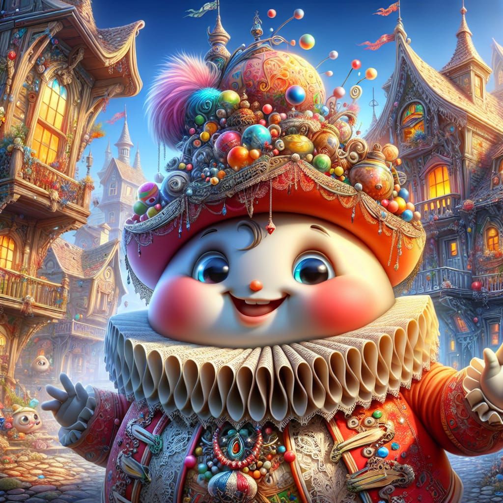 Fantasy Character in Whimsical Scene, Splash Art