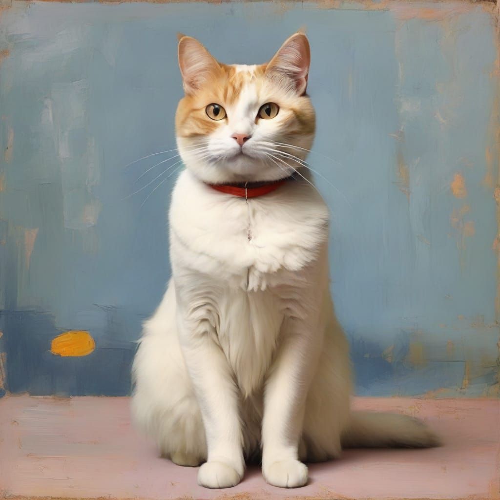 Cat Pretending to Be a Stork