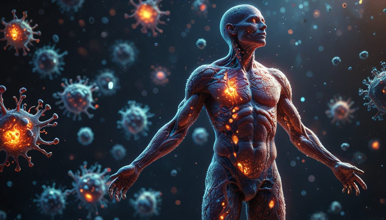 Human Skin Cells Shedding in Vibrant Detailed Illustration