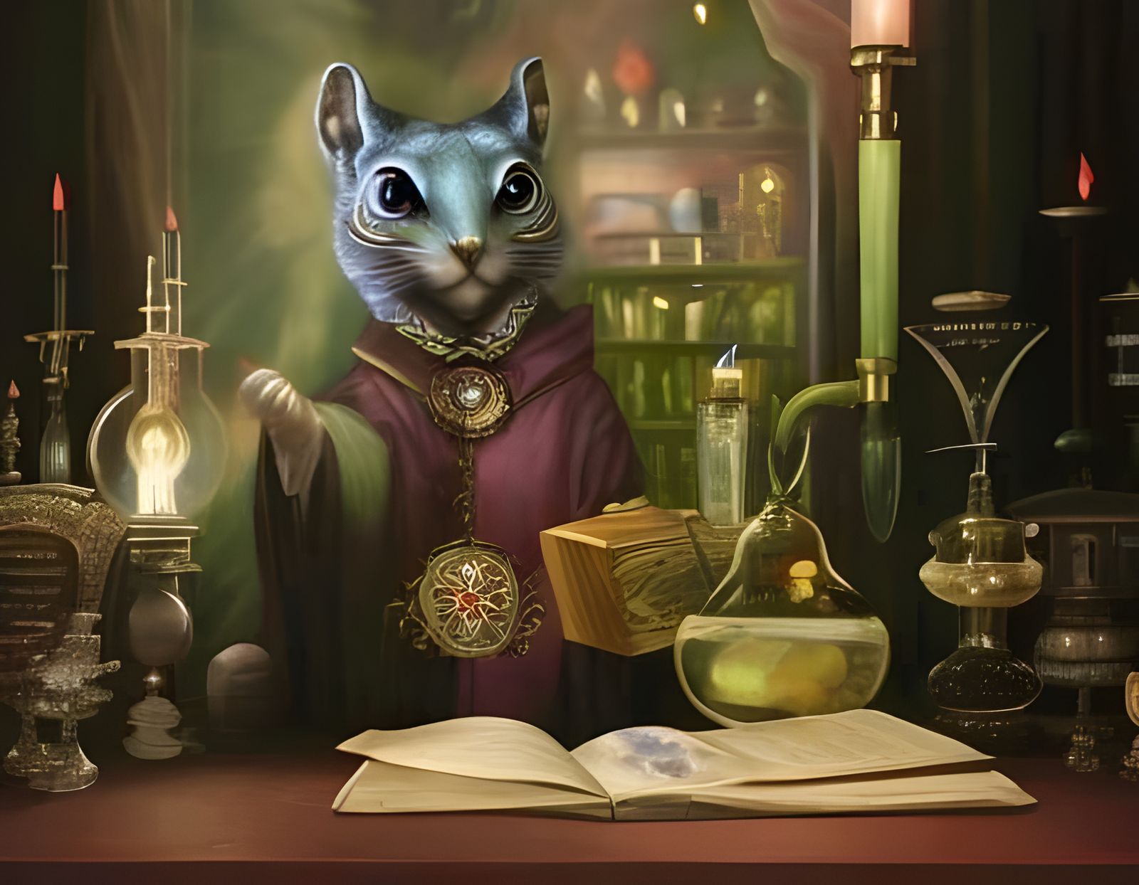 Intense Alchemist Squirrel