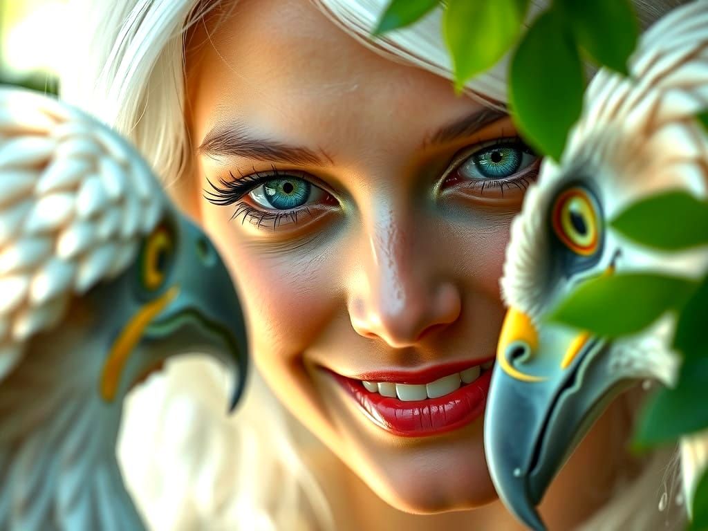 Serene Beauty Captured in Cyberpunk-Inspired Portraiture