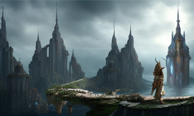 Epic Fantasy Kingdom Digital Matte Painting