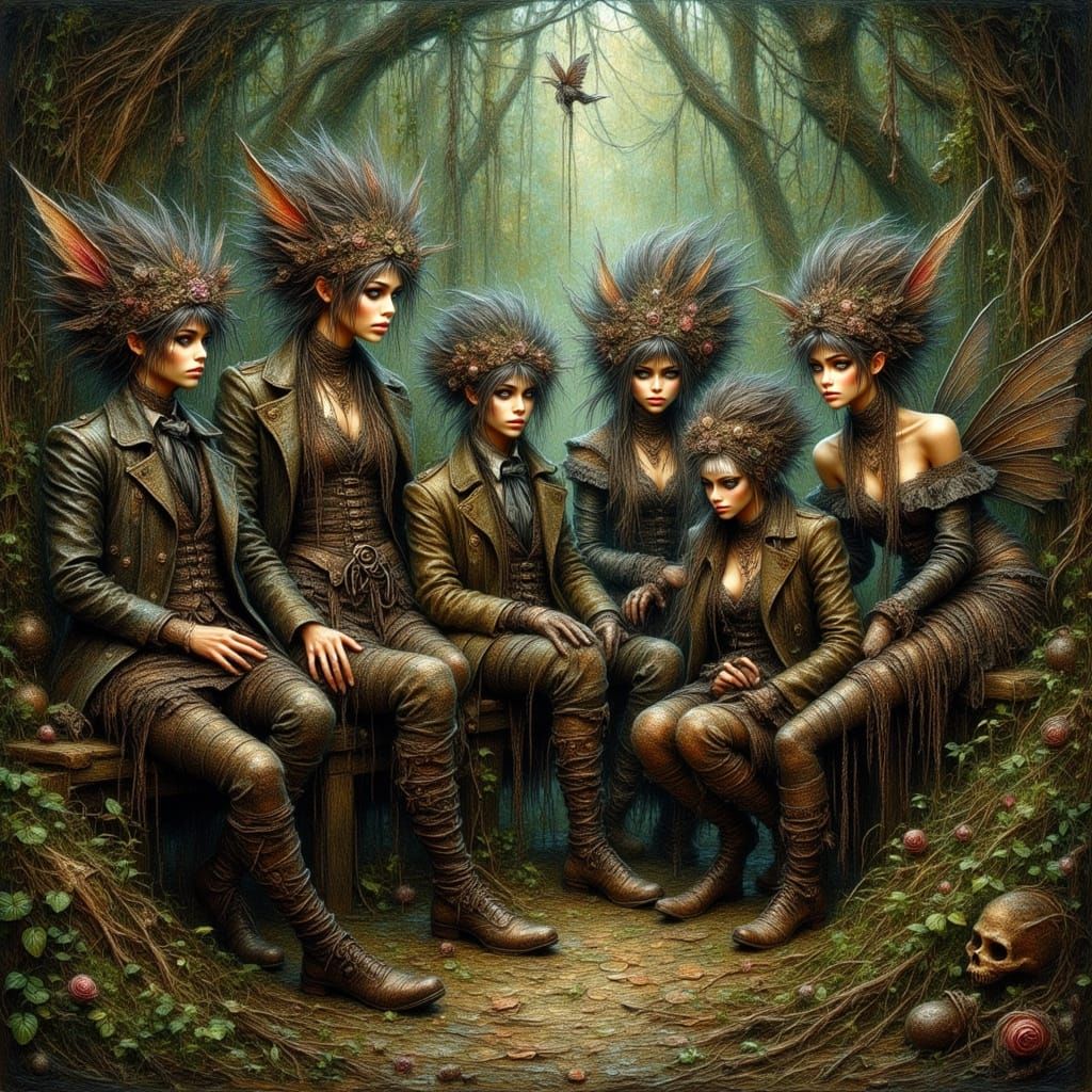 <lora:Macabre Flux:1.0> <lora:Punky Pixies:1.0> Punky Pixies...