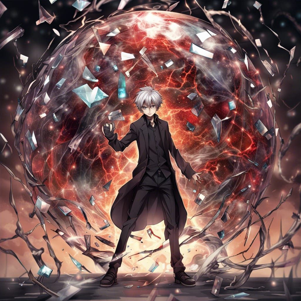 Demonic Technomancer Sphere Creation in Anime Style