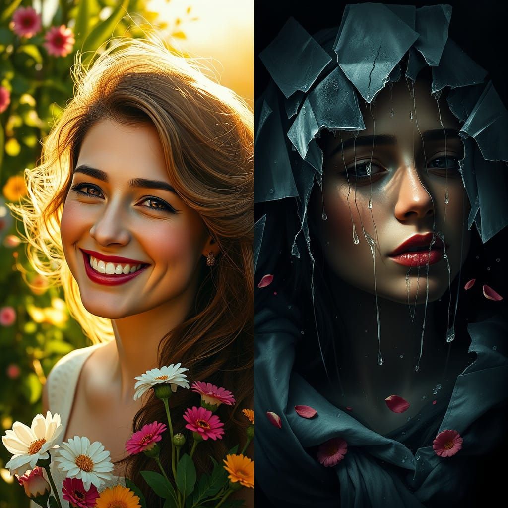 Juxtaposed Portraits of Joy and Despair